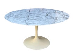 1970s Original Knoll Saarinen Base and Carrara Marble Top