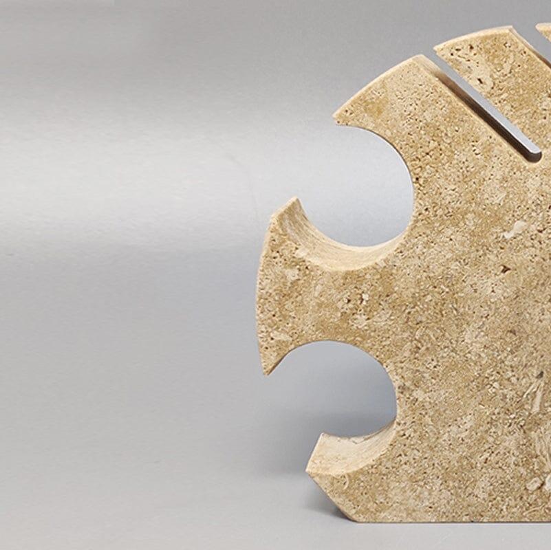 Late 20th Century 1970s Original Large Travertine Fish Sculpture by Enzo Mari for F.lli Mannelli