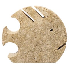 1970s Original Large Travertine Fish Sculpture by Enzo Mari for F.lli Mannelli