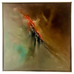 1970's Óleo sobre lienzo original del artista español cotizado José Luis Campuzano Firmado