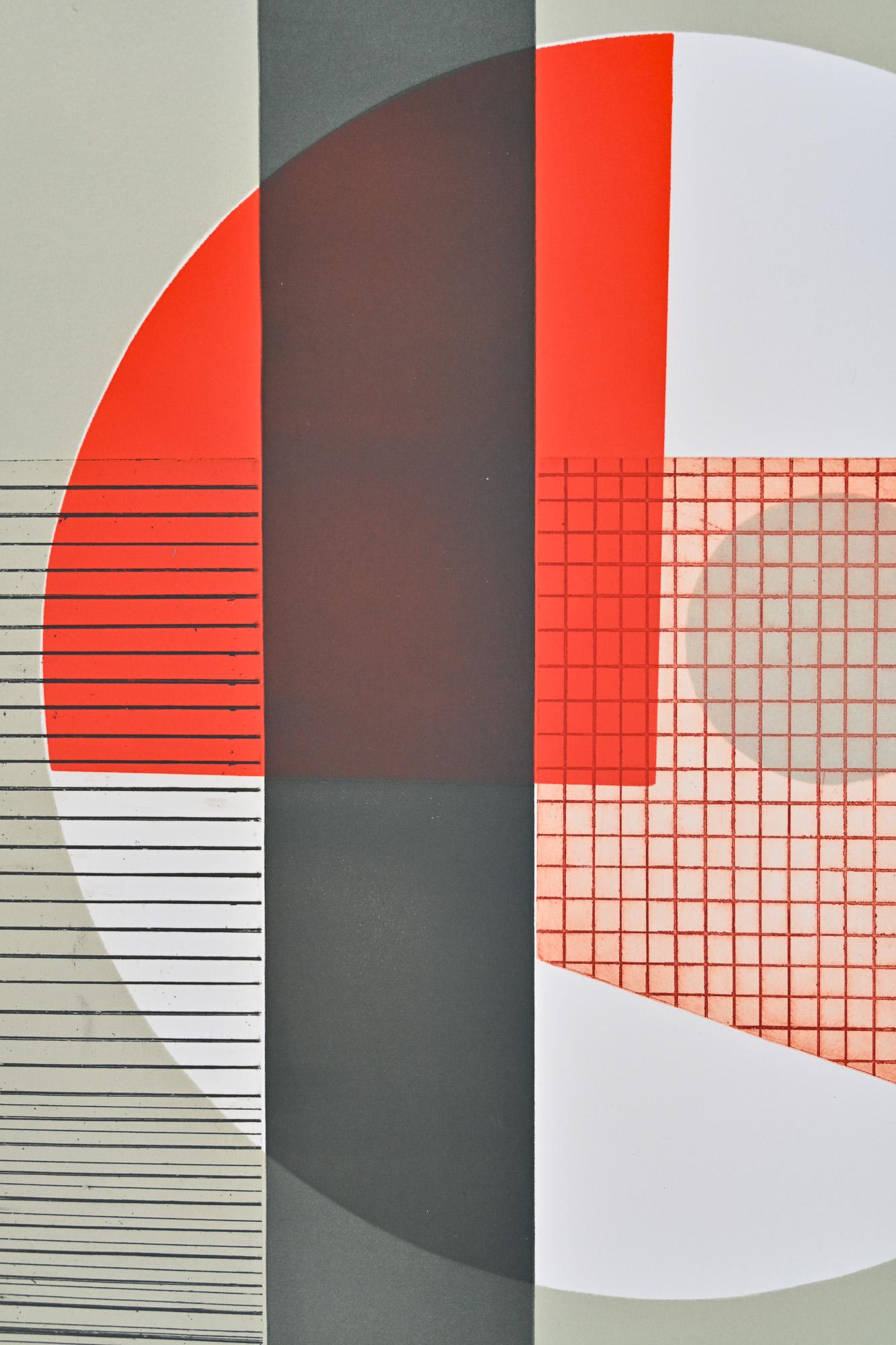 Fin du 20e siècle eau-forte originale d'Opart des années 1970 par Jacqueline de Butler en vente