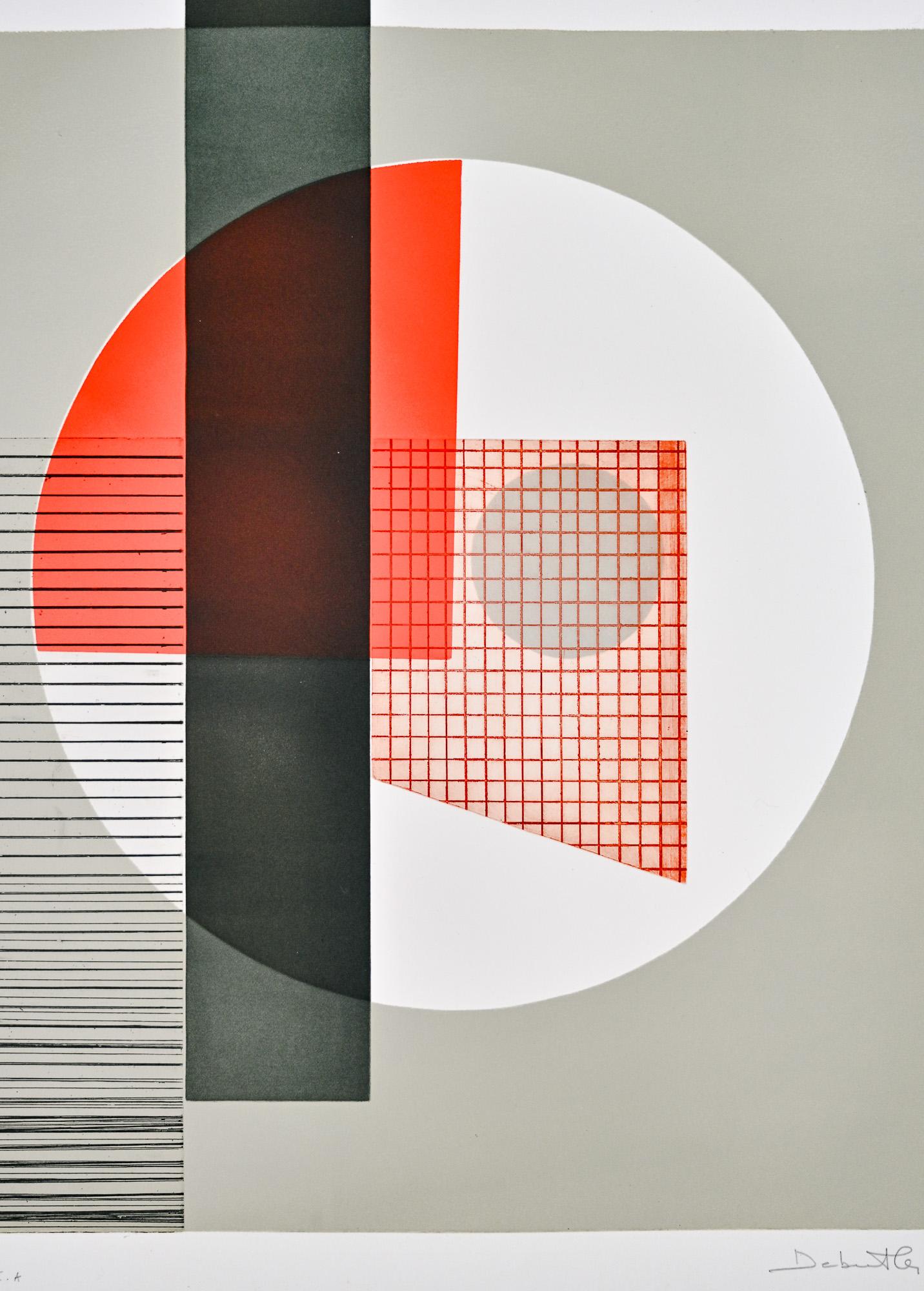 eau-forte originale d'Opart des années 1970 par Jacqueline de Butler en vente 1