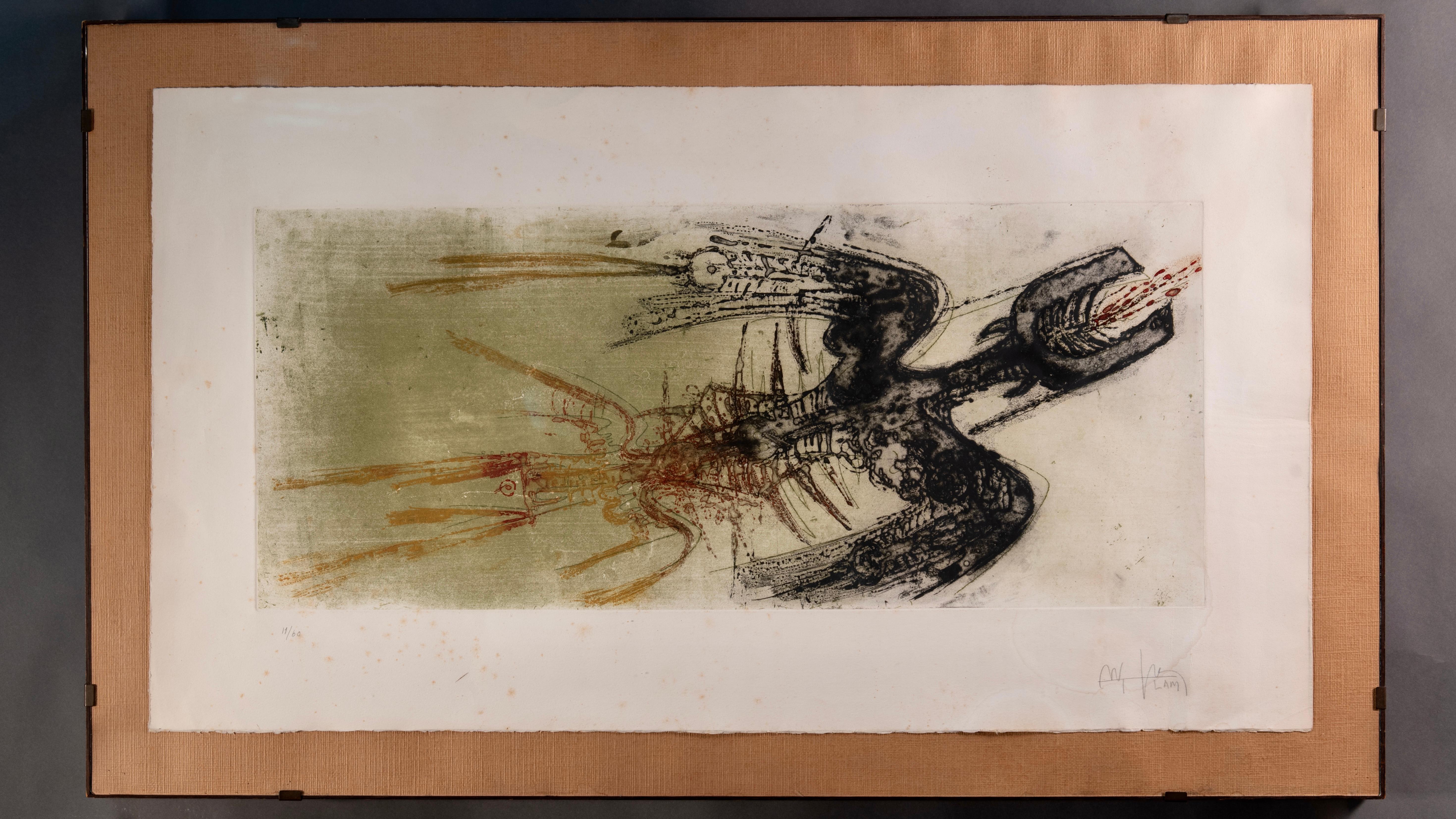 Lithographie originale signée et numérotée de Wifredo Lam Modern 2
