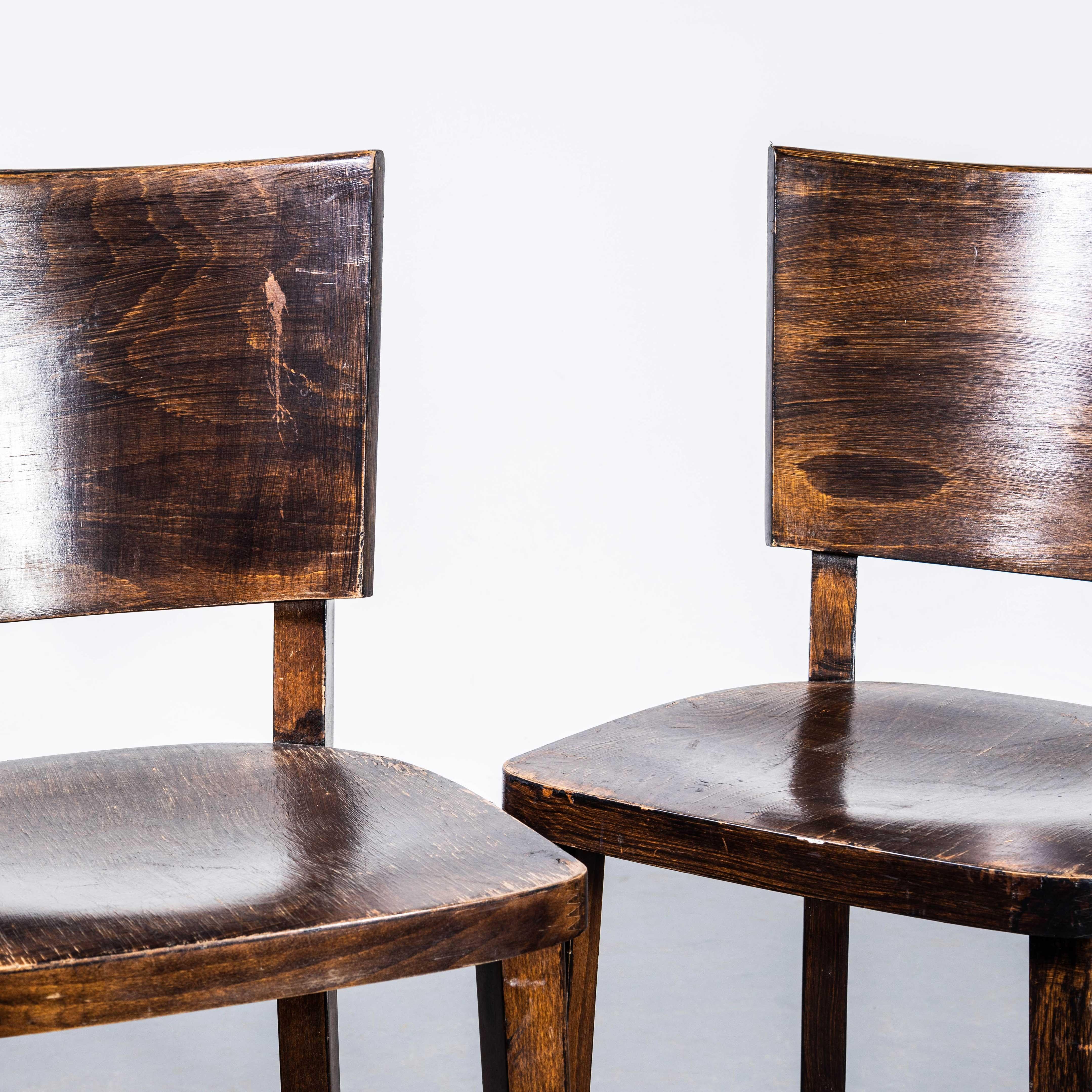 European 1970’s Original Tall Backed Bentwood Bar Chairs – Pair For Sale