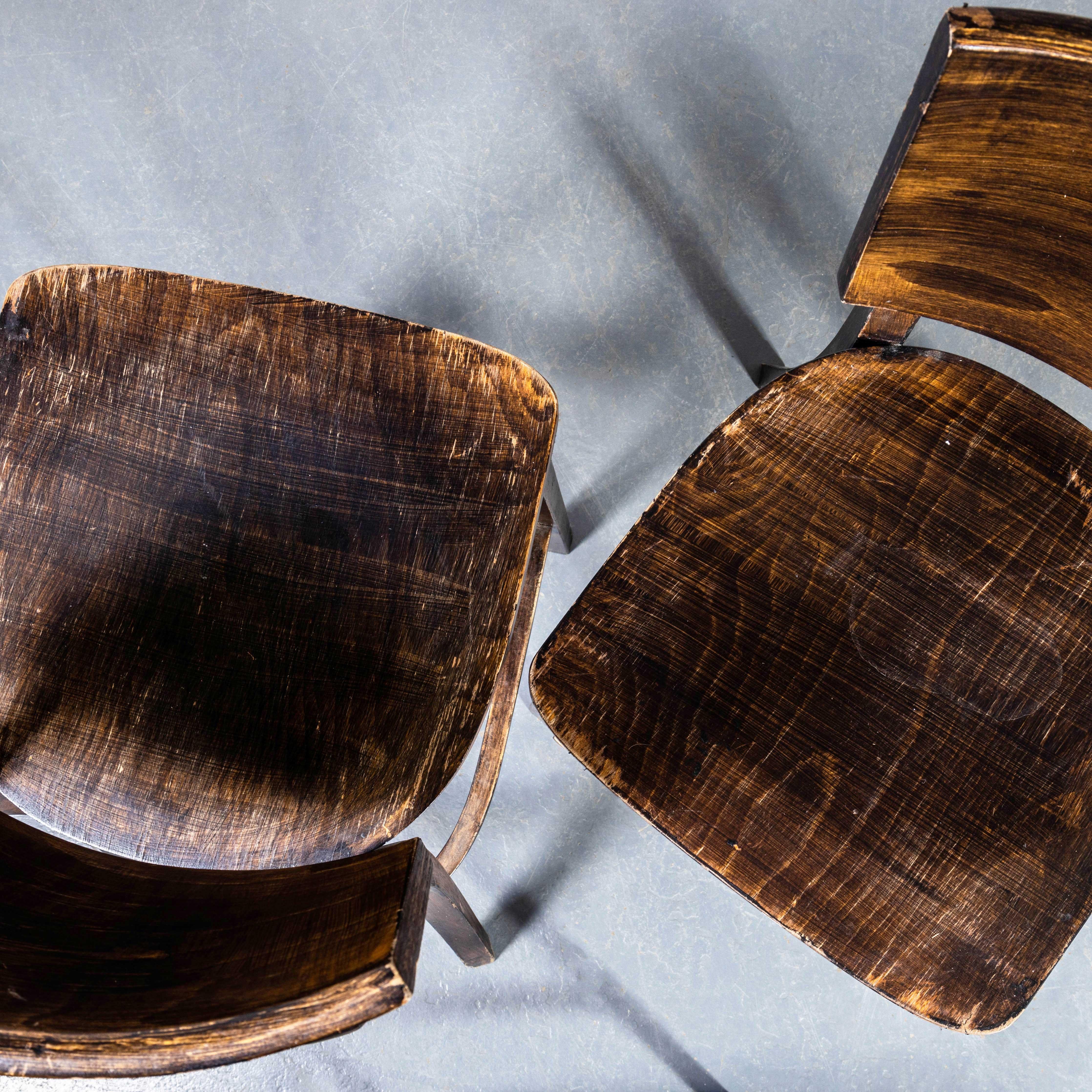 1970’s Original Tall Backed Bentwood Bar Chairs – Pair For Sale 1