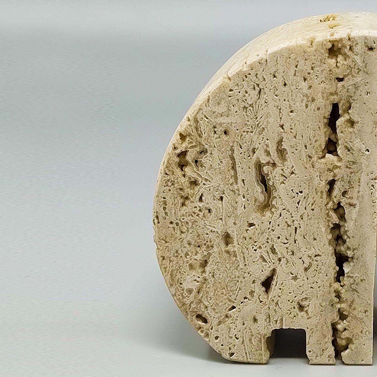 Fine XX secolo 1970s Original Travertine Elephant Sculpture by Enzo Mari for F.lli Mannelli in vendita