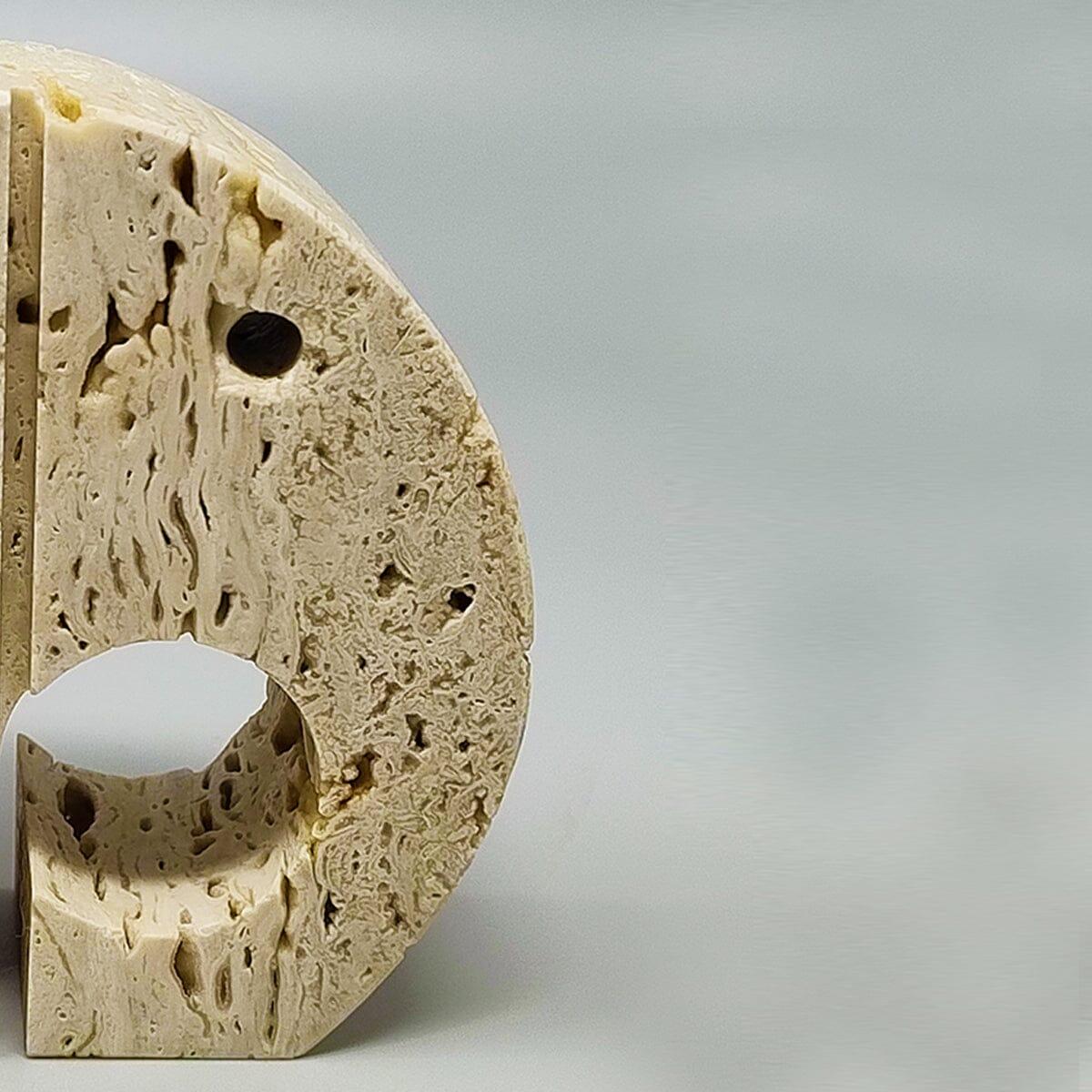 Travertino 1970s Original Travertine Elephant Sculpture by Enzo Mari for F.lli Mannelli in vendita