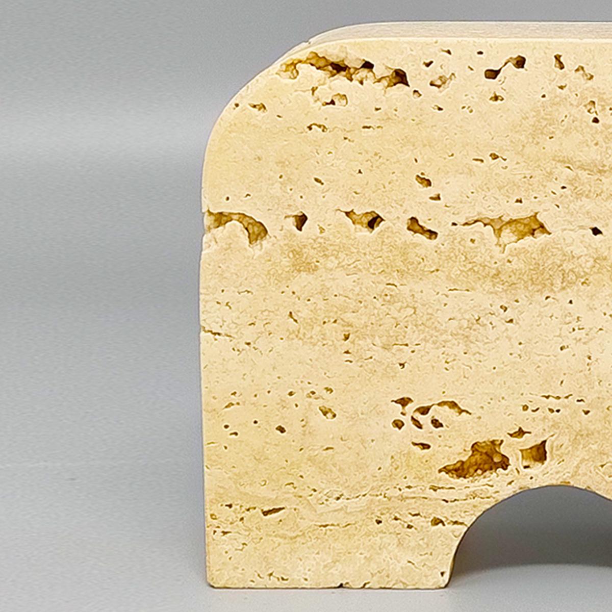 Late 20th Century 1970s Original Travertine Elephant Sculpture by Enzo mari for F.lli Mannelli