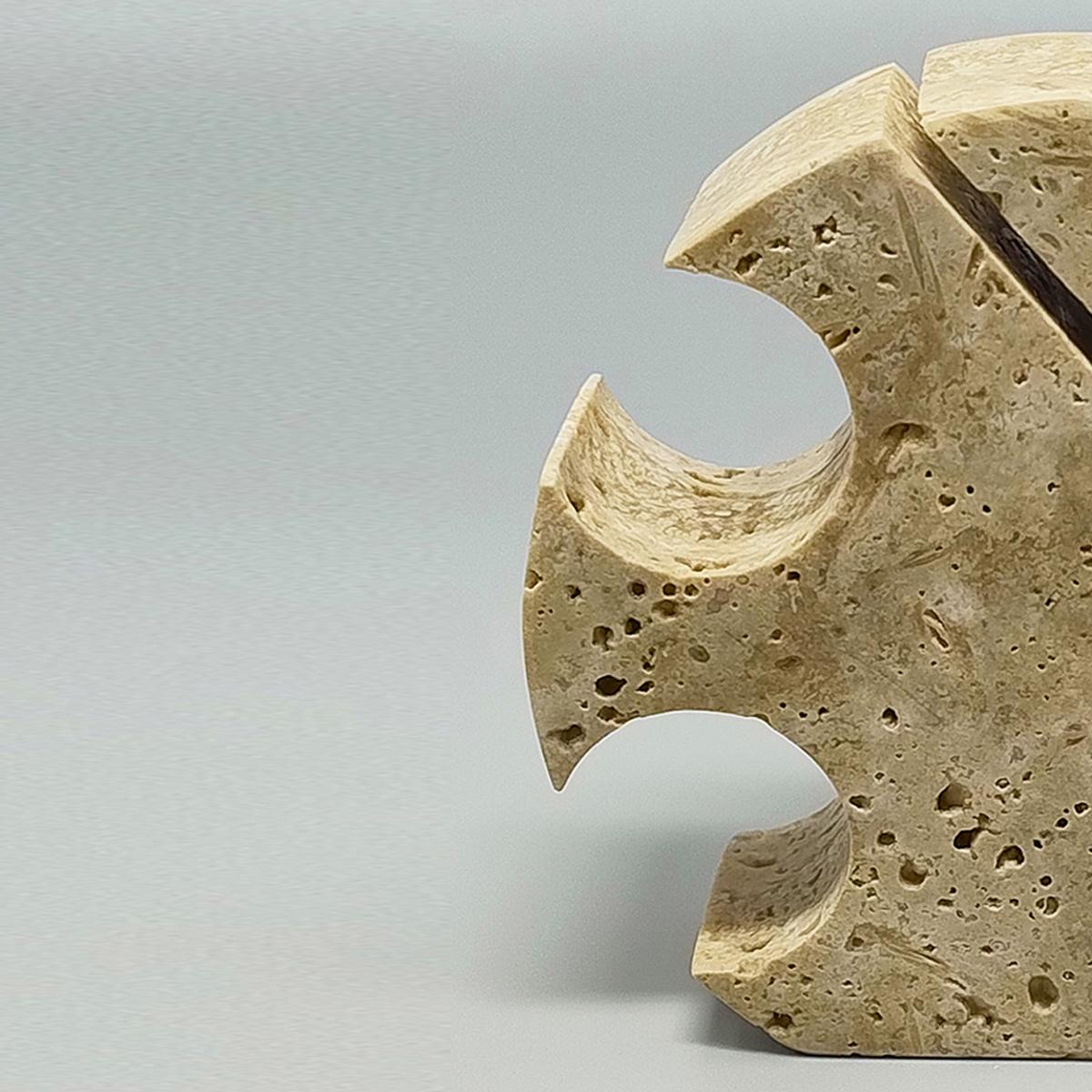 Late 20th Century 1970s Original Travertine Fish Sculpture by Enzo Mari for F.lli Mannelli For Sale