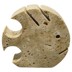 1970s Original Travertine Fish Sculpture by Enzo Mari for F.lli Mannelli