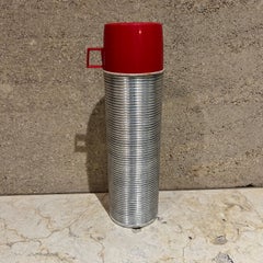 1970s Original Vintage Ribbed Thermos Retro Camp Gear USA