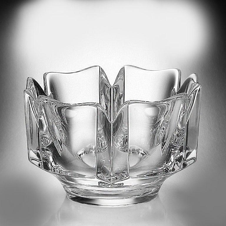 Swedish 1970s Orrefors 'Corona' Crystal Bowl For Sale