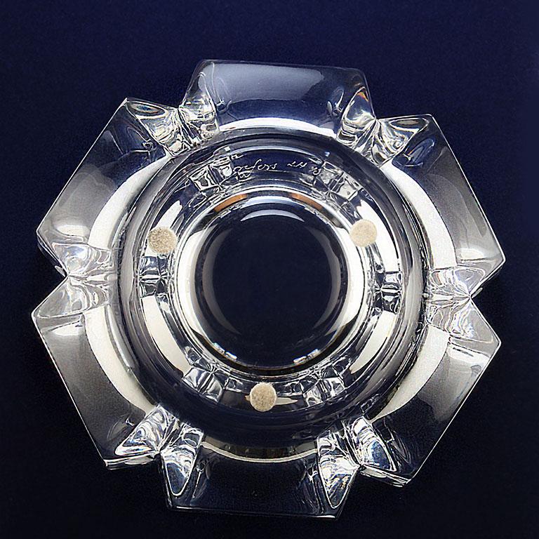 1970s Orrefors 'Corona' Crystal Bowl In Excellent Condition For Sale In Raleigh, US
