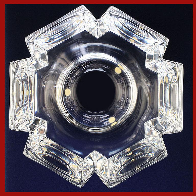 Late 20th Century 1970s Orrefors 'Corona' Crystal Bowl For Sale
