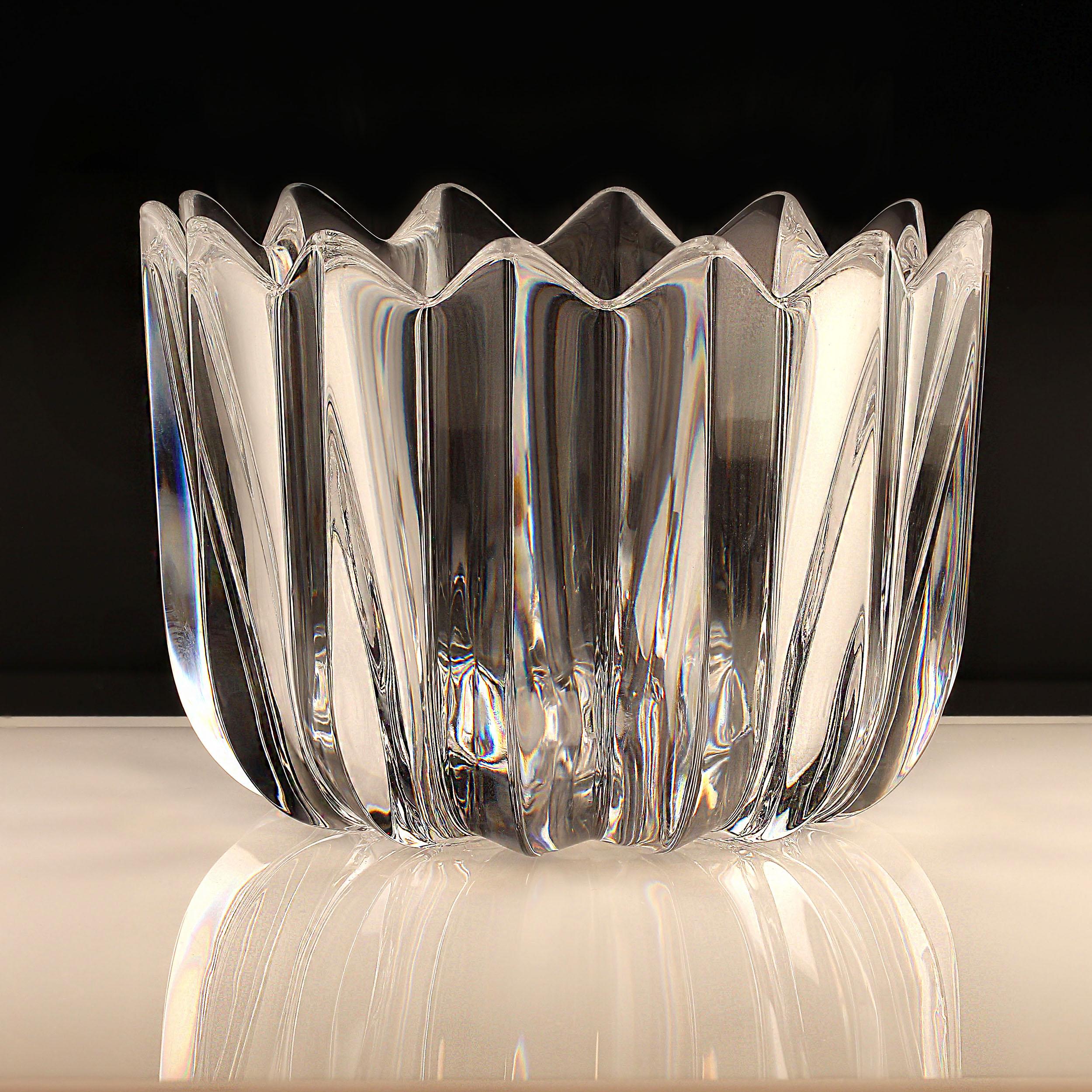 Cristal Bol « Fleur » suédois en cristal Orrefors des années 1970 en vente