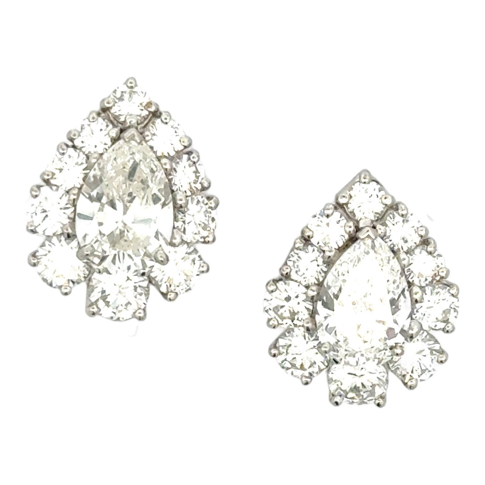 1970's Oscar Heyman Custom Diamond Platinum Drop Dangle Earrings 17.8 CTW 4