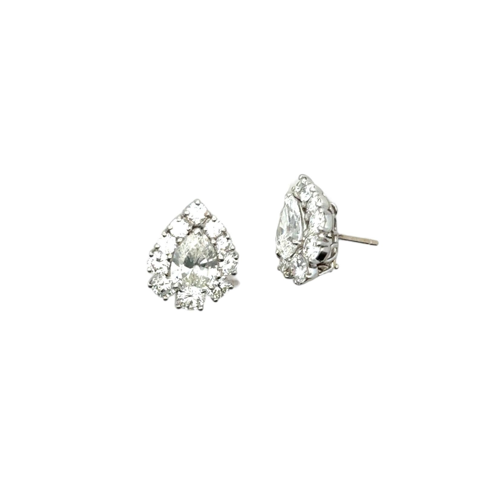 1970's Oscar Heyman Custom Diamond Platinum Drop Dangle Earrings 17.8 CTW 3