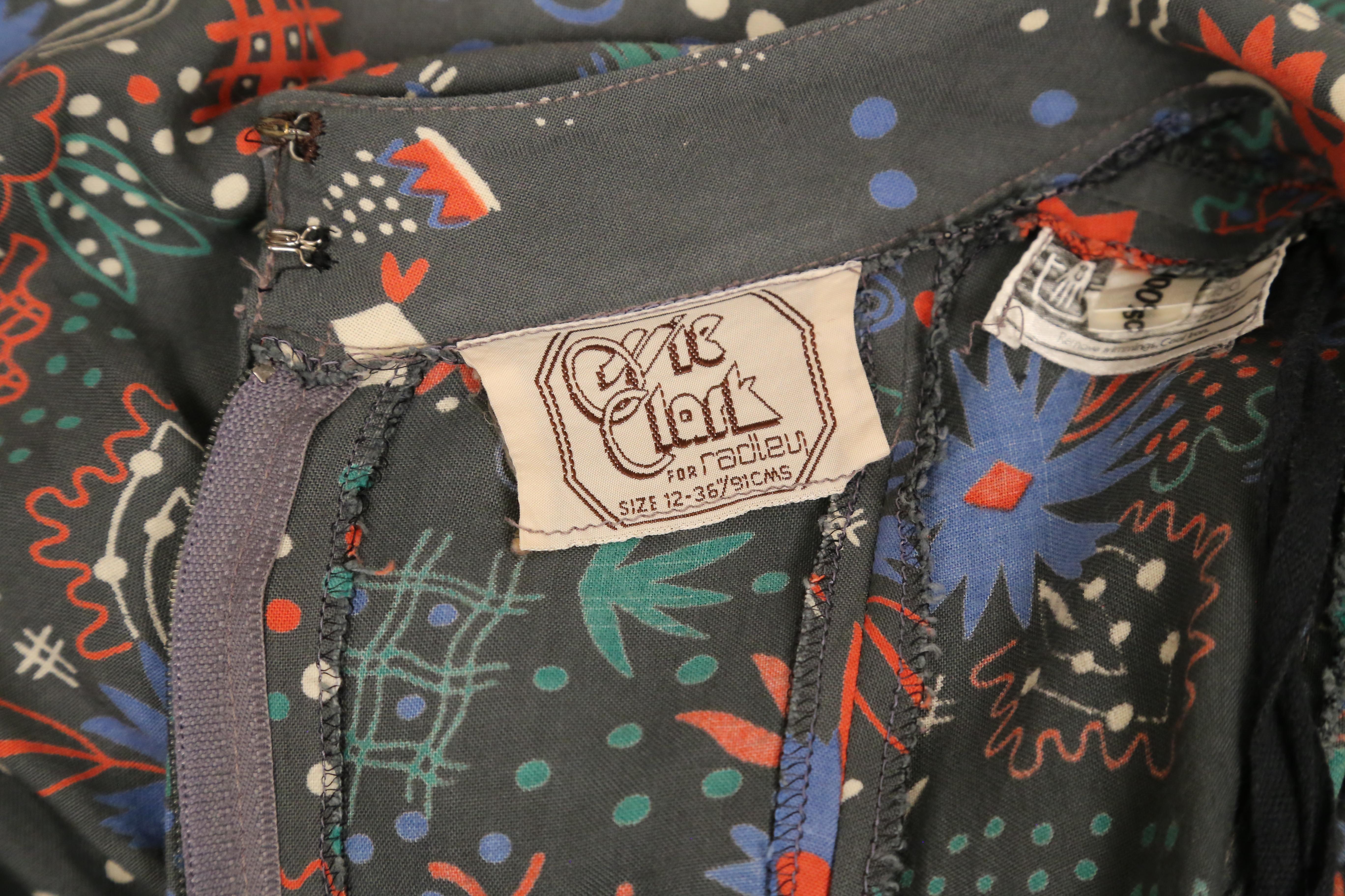 1970's OSSIE CLARK dress with CELIA BIRTWELL print 7