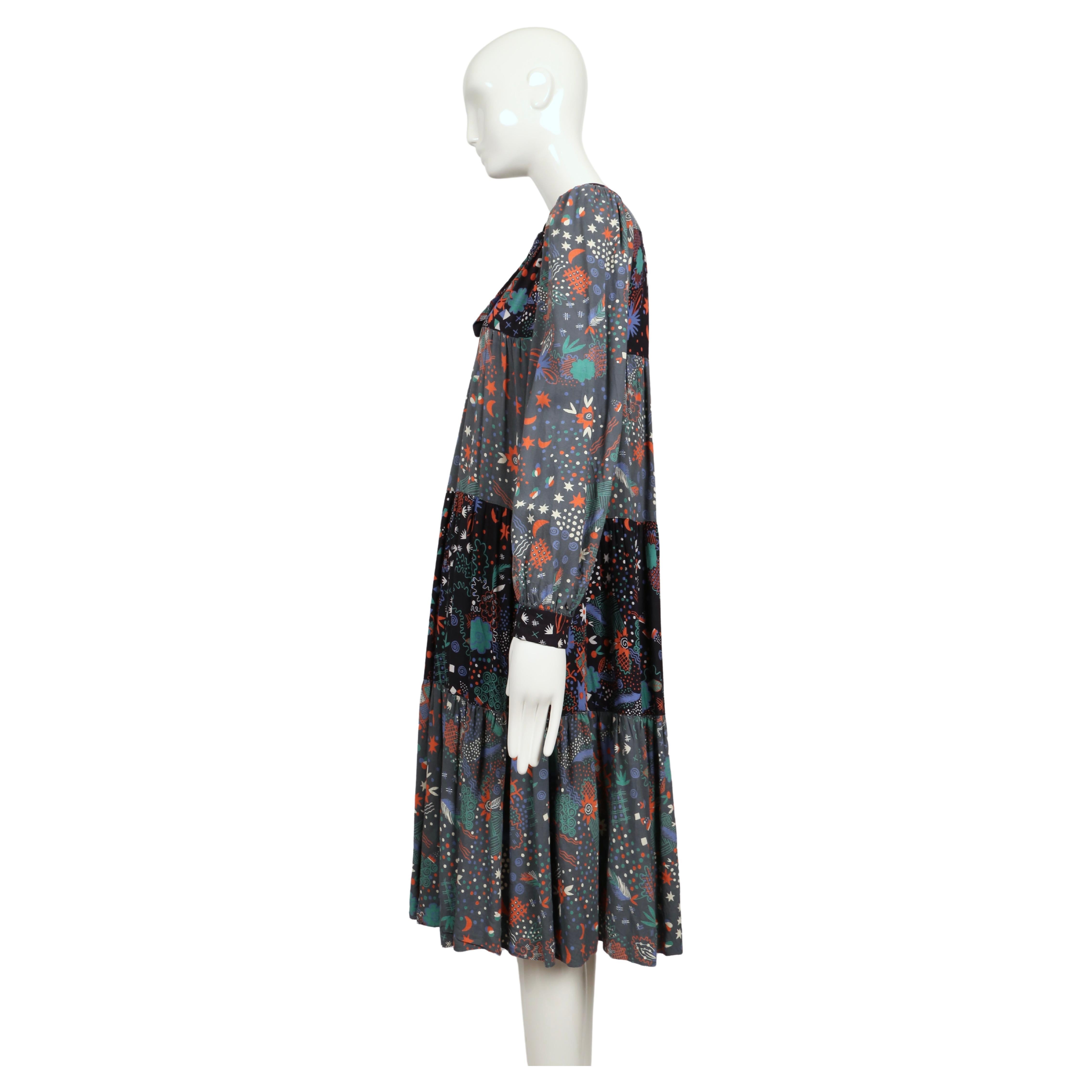 1970's OSSIE CLARK dress with CELIA BIRTWELL print In Good Condition For Sale In San Fransisco, CA