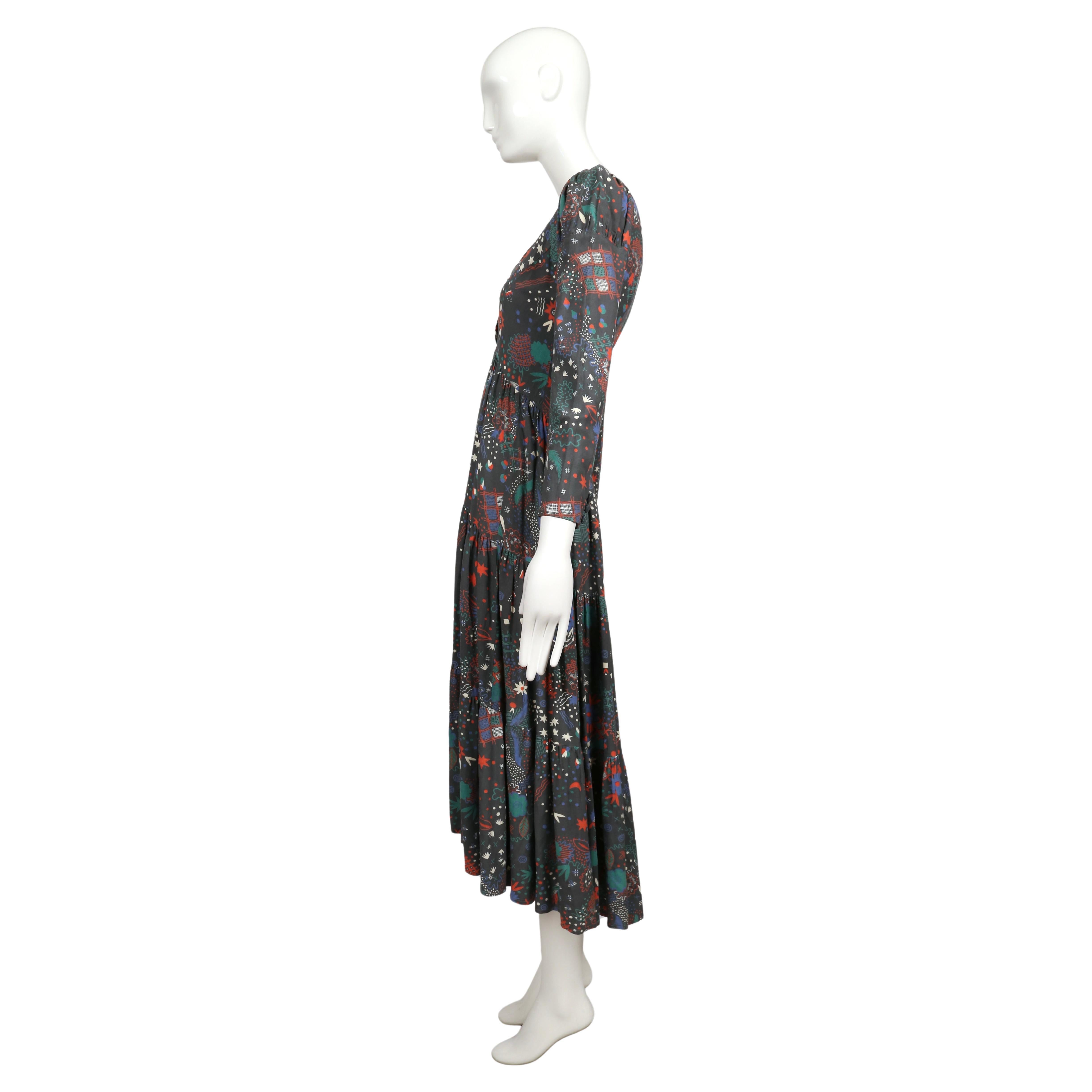 1970's OSSIE CLARK dress with CELIA BIRTWELL print 1