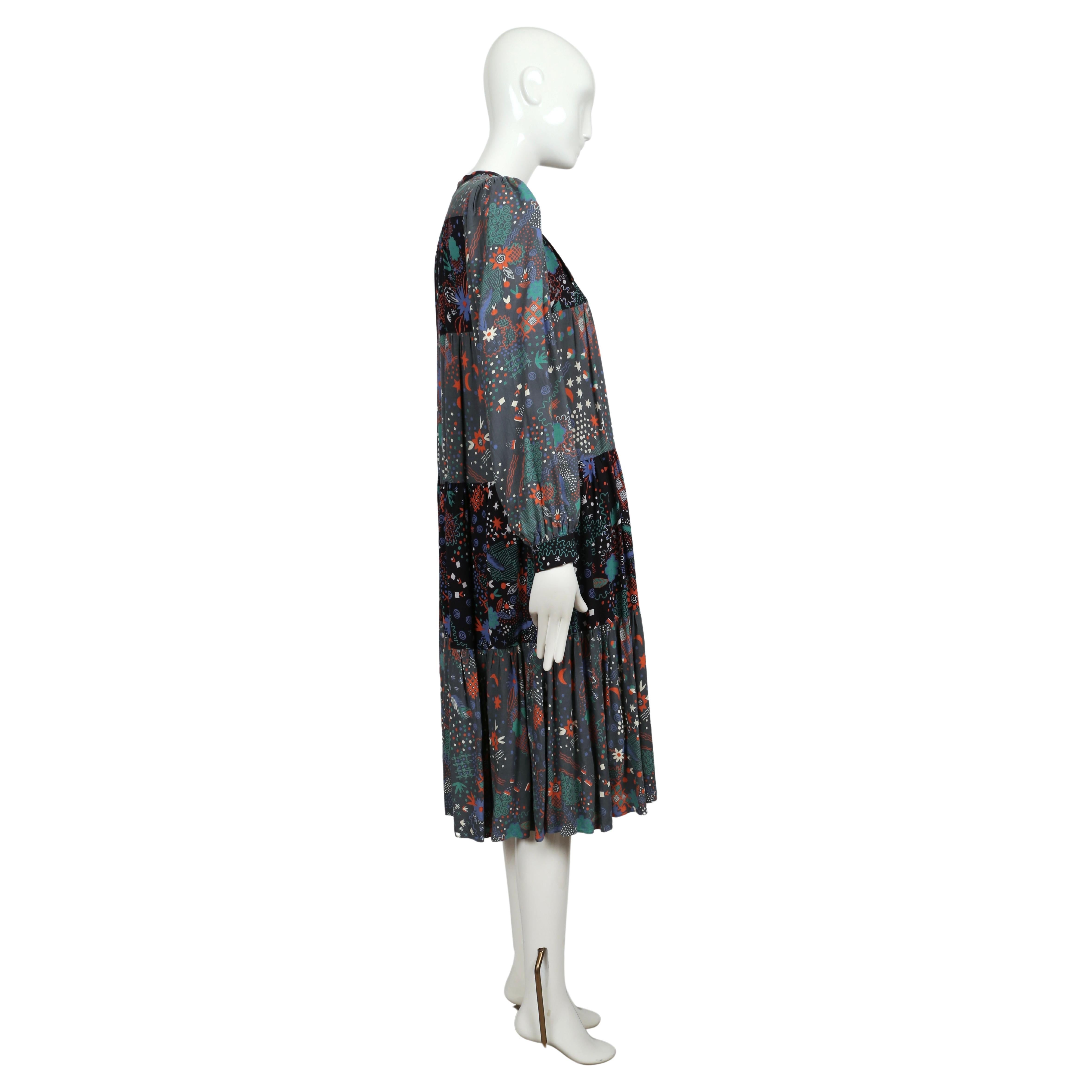 1970's OSSIE CLARK dress with CELIA BIRTWELL print For Sale 1