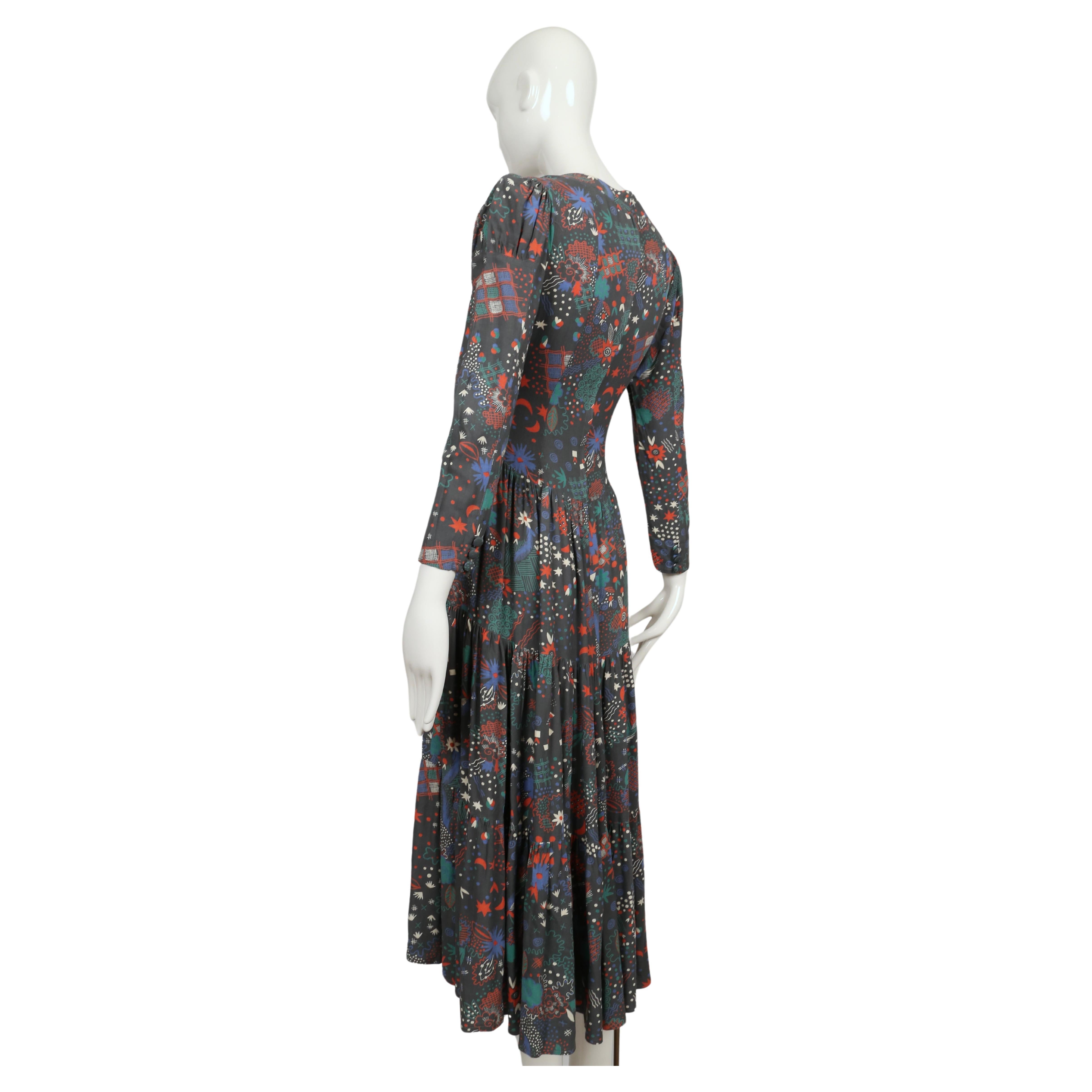 1970's OSSIE CLARK dress with CELIA BIRTWELL print 2