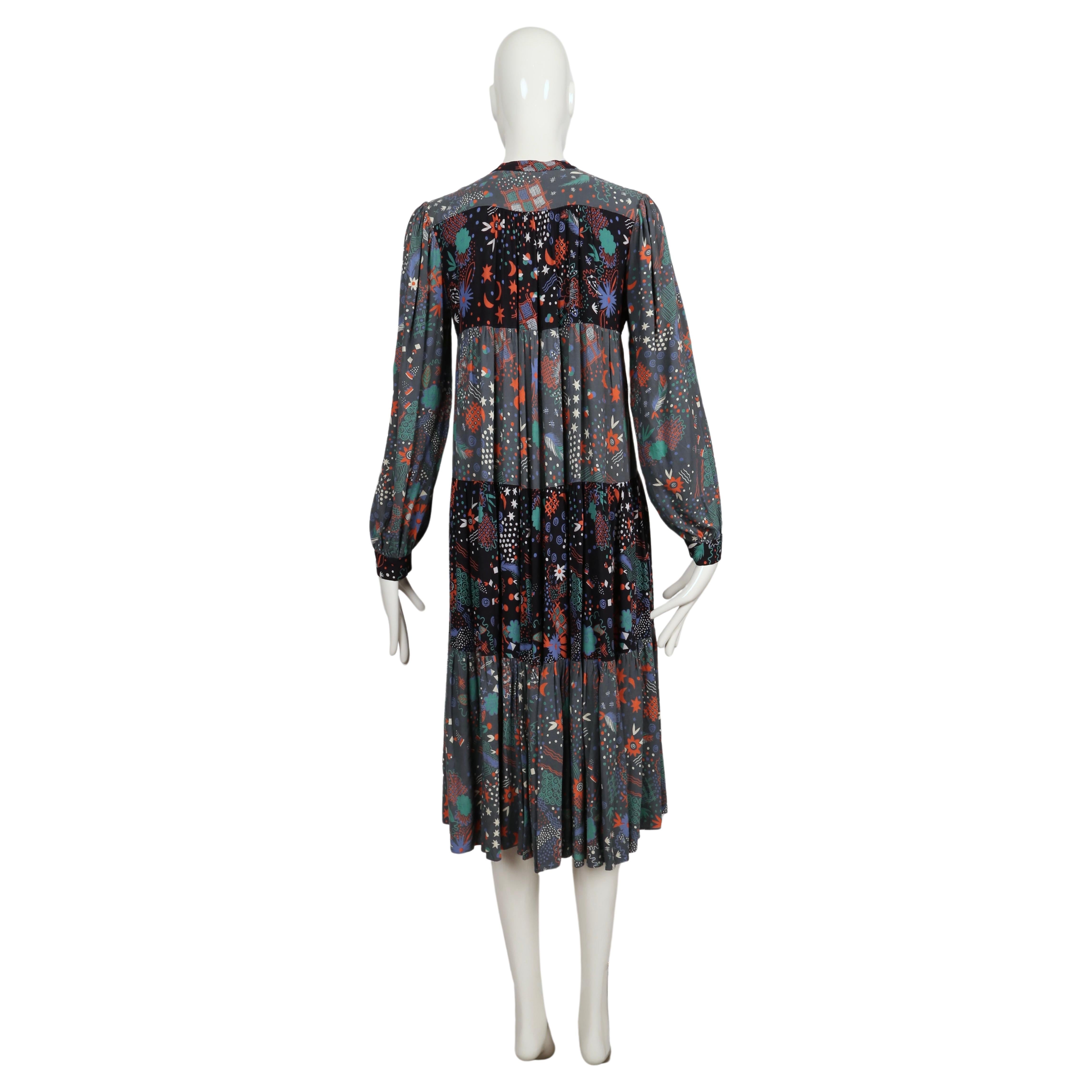 1970's OSSIE CLARK dress with CELIA BIRTWELL print For Sale 2