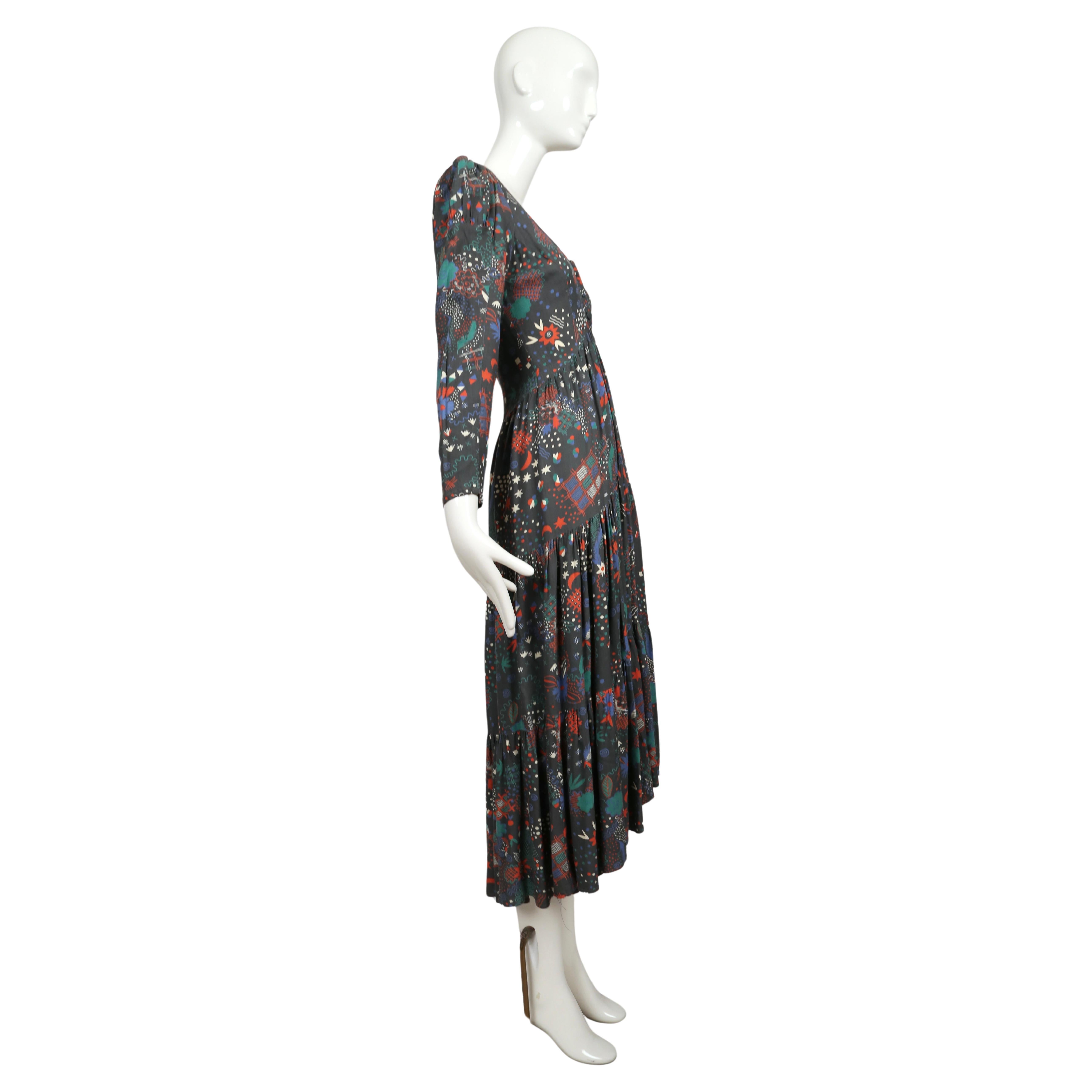 1970's OSSIE CLARK dress with CELIA BIRTWELL print 3