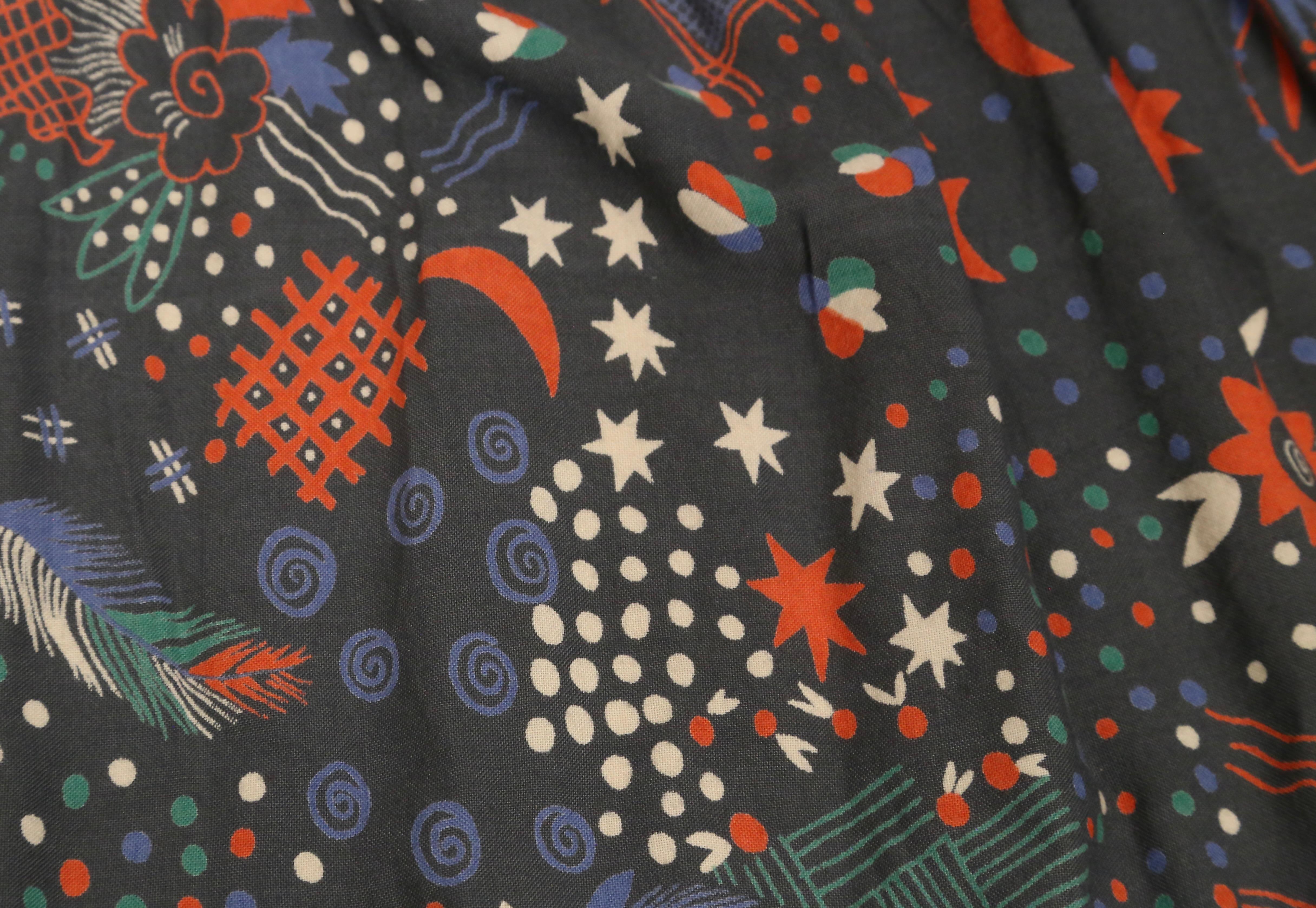 1970's OSSIE CLARK dress with CELIA BIRTWELL print For Sale 4