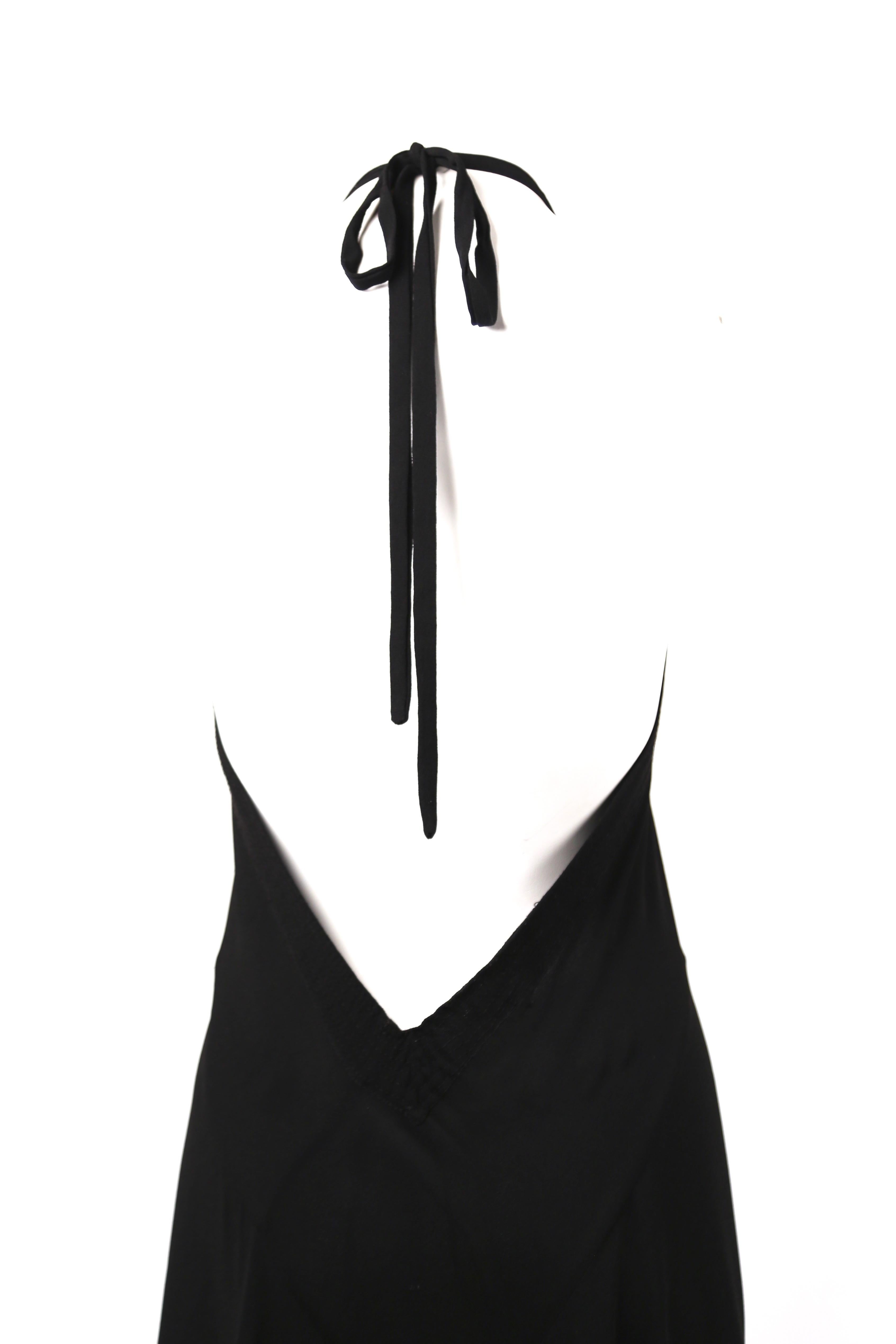 OSSIE CLARK pour QUORUM Robe longue noire coupée en biais avec dos échancré, années 1970 en vente 2