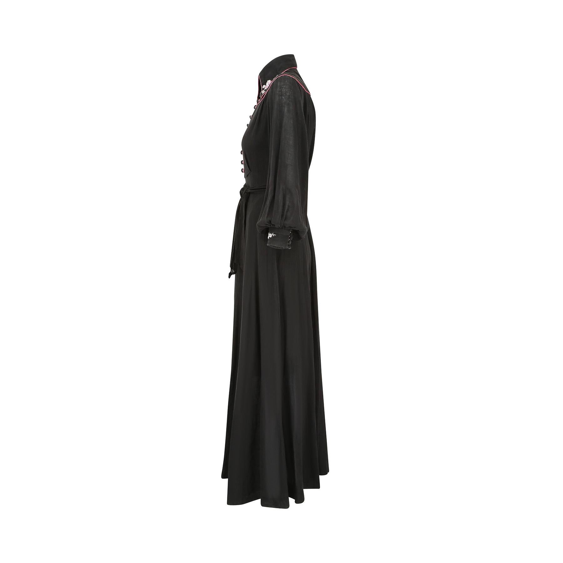 black pioneer dress
