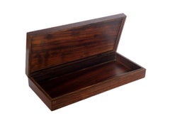 1970s Ottaviani Italian Design Enamel Silver Wood Box