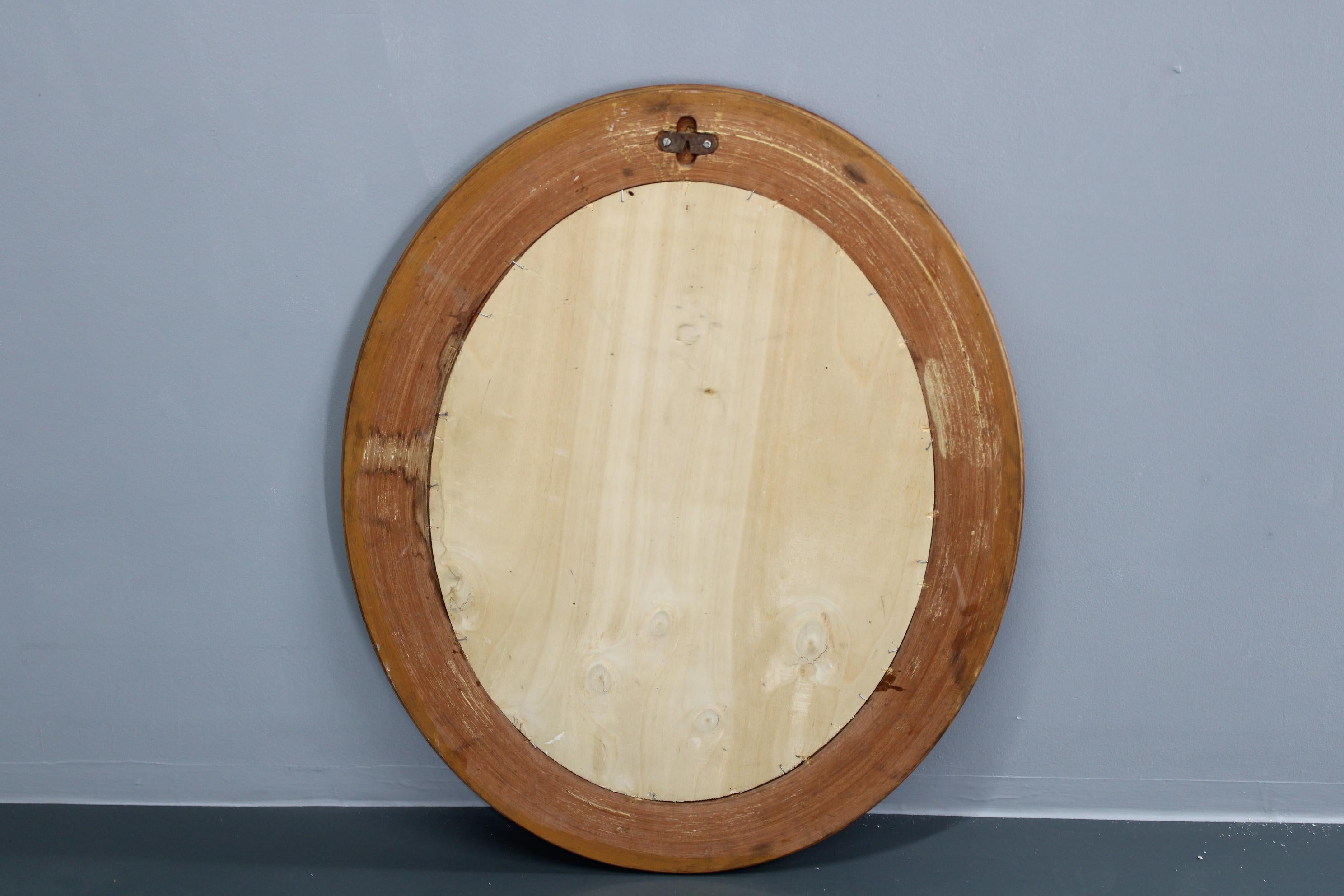 Miroir ovale des années 1970, Italie en vente 5