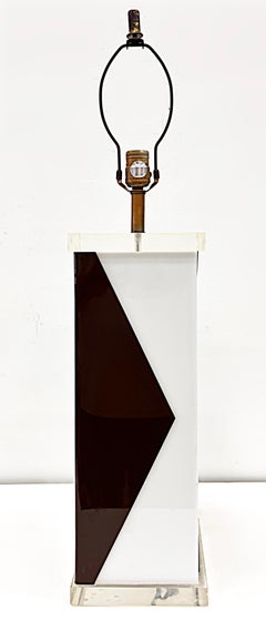 1970s Overscale Geometric Lucite and Acrylic Lamp
