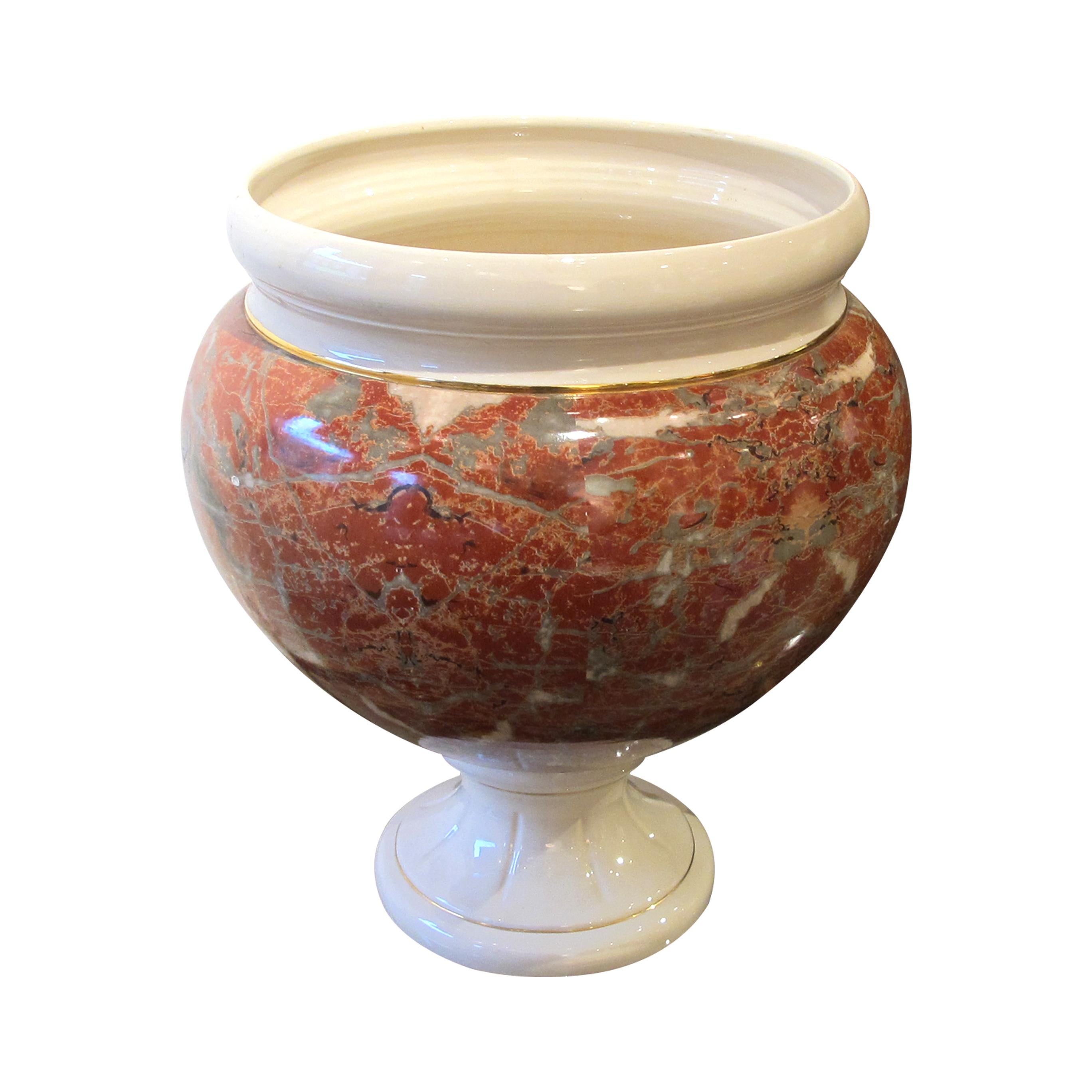 Mid-Century Modern 1970s Oversize Highly Decorative Urn/planter by Tommaso Barbi, Italian For Sale