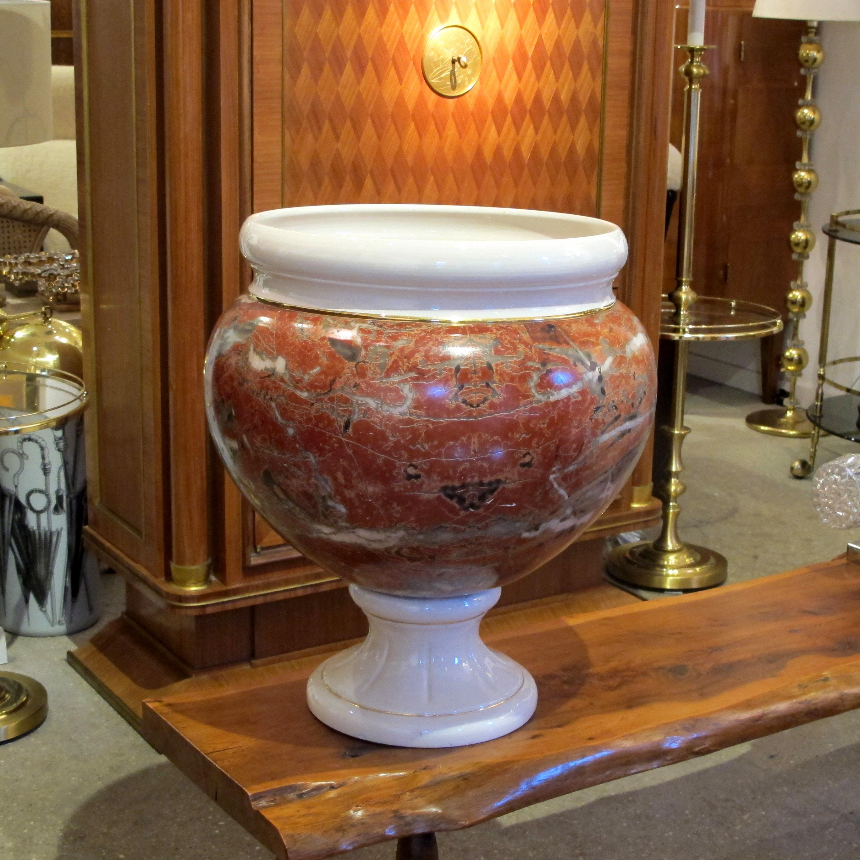 1970s Oversize Highly Decorative Urn/planter by Tommaso Barbi, Italian For Sale 2