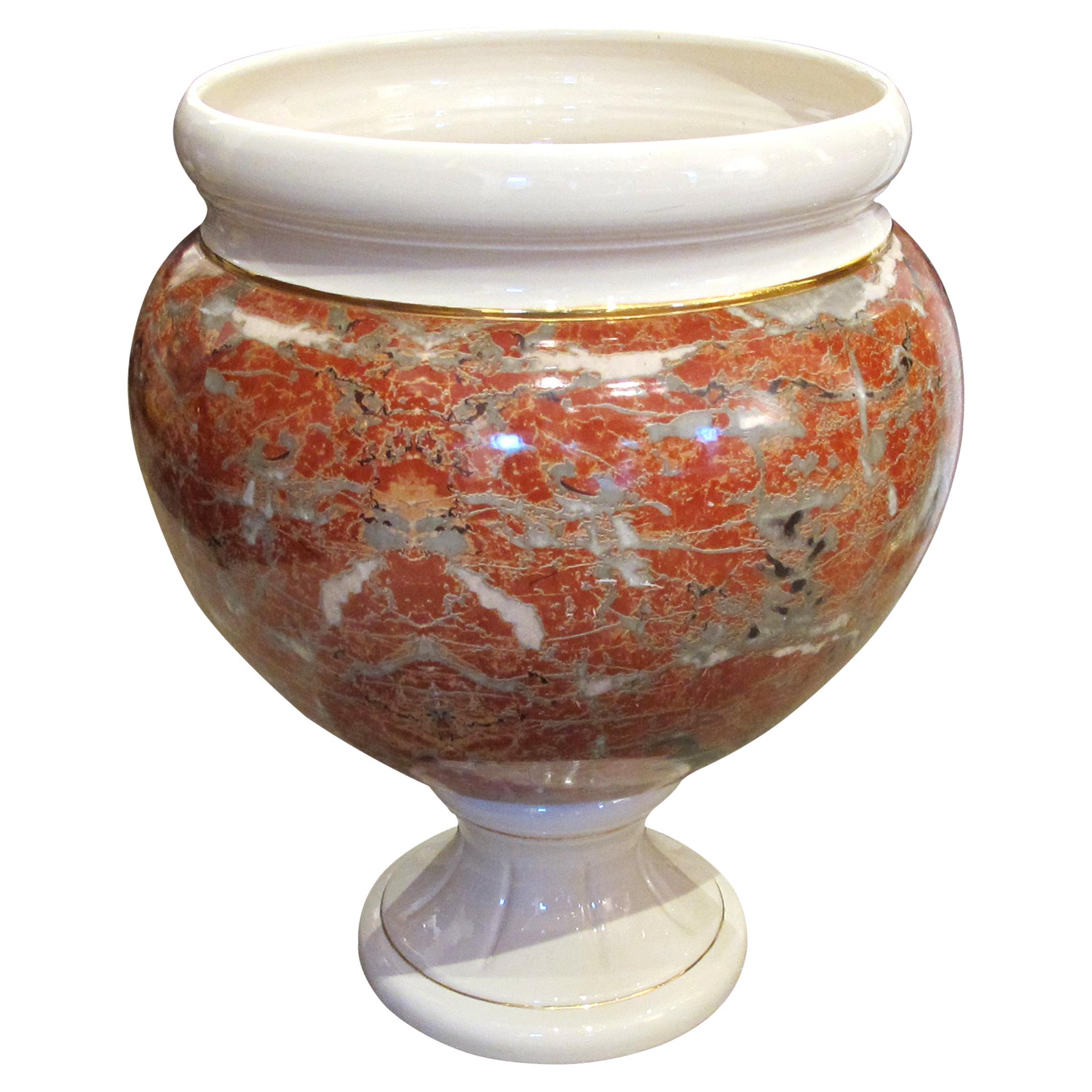 1970s Oversize Highly Decorative Urn/planter by Tommaso Barbi, Italian For Sale