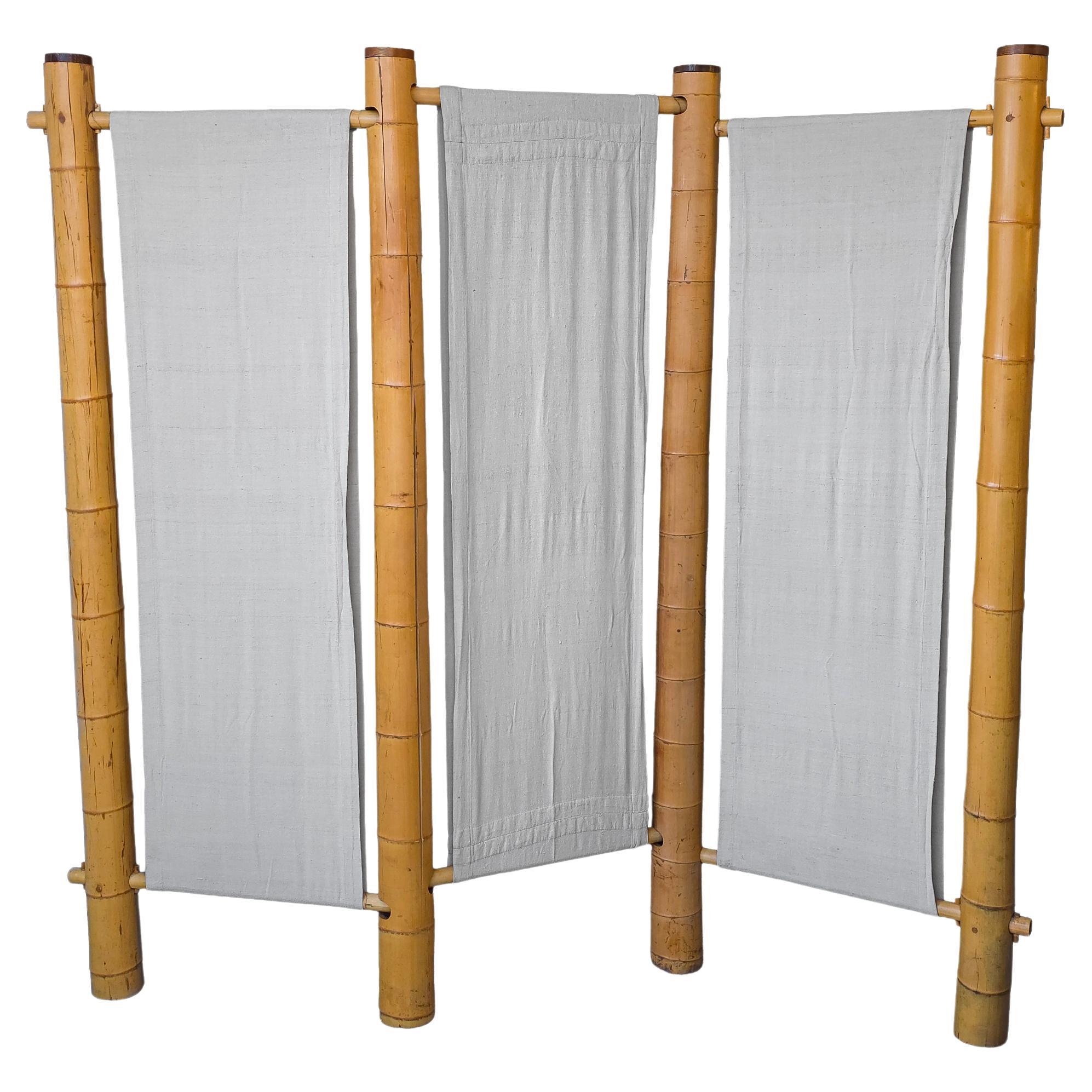 Divisorio in bambù sovradimensionato degli anni 
70 in vendita