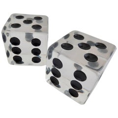 1970s Oversized Pair of Lucite Dice or Pop Art