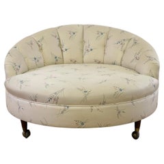 Oversized Barrel Tub Chair, Mid-Century Modern Upholstery, 1970s