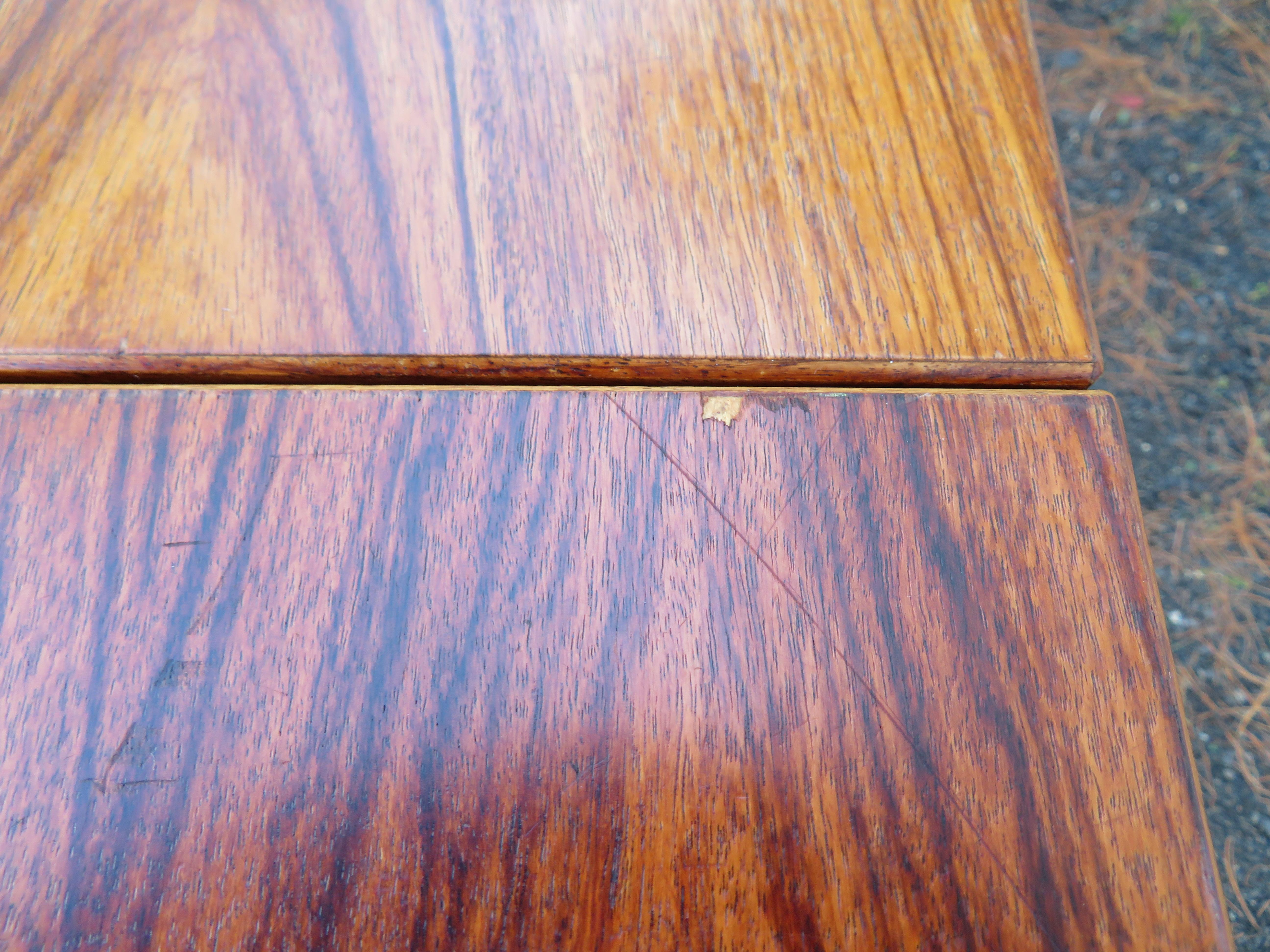 1970s Ox Art Danish Rosewood Tile Drop Leaf Dining Table Midcentury For Sale 5