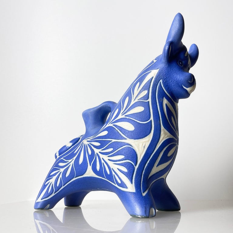 1970's Porcelain Bull - Pablo Zabel, Chile For Sale at 1stDibs