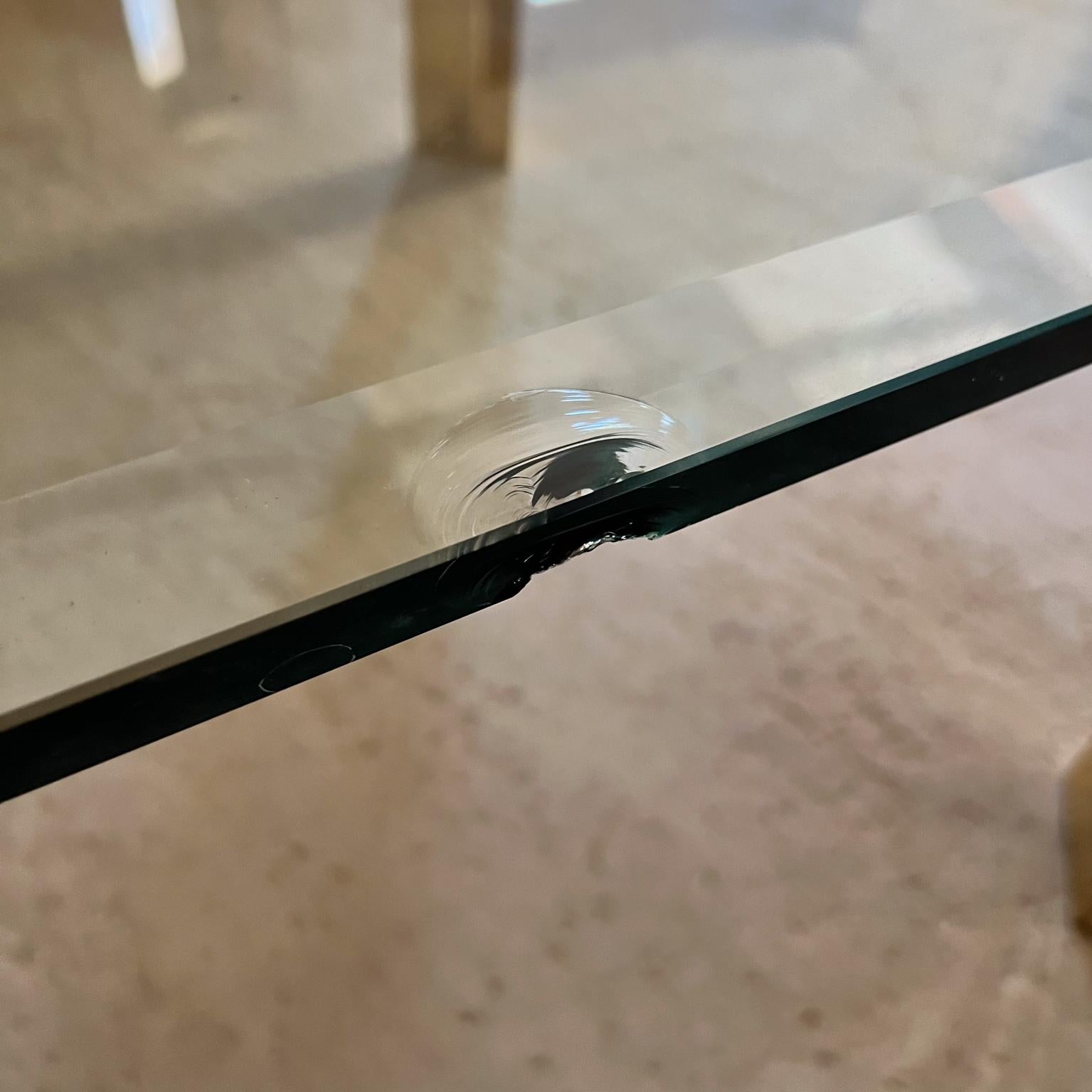 1970s Pace Collection Long Dining Table Brass Legs Base In Good Condition In Chula Vista, CA