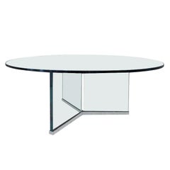 1970s Pace Collection Glass Cocktail Table by I.M. Rosen