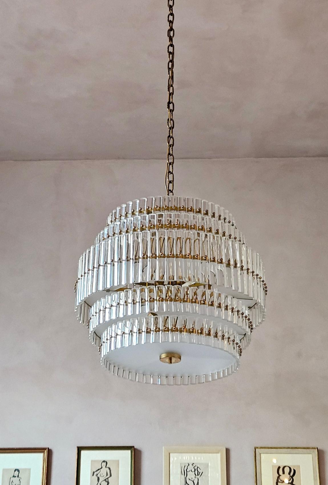 1970s Padova Chandelier in Murano Glass For Sale 5