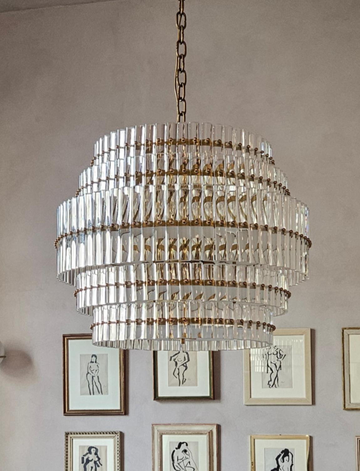 1970s Padova Chandelier in Murano Glass For Sale 6