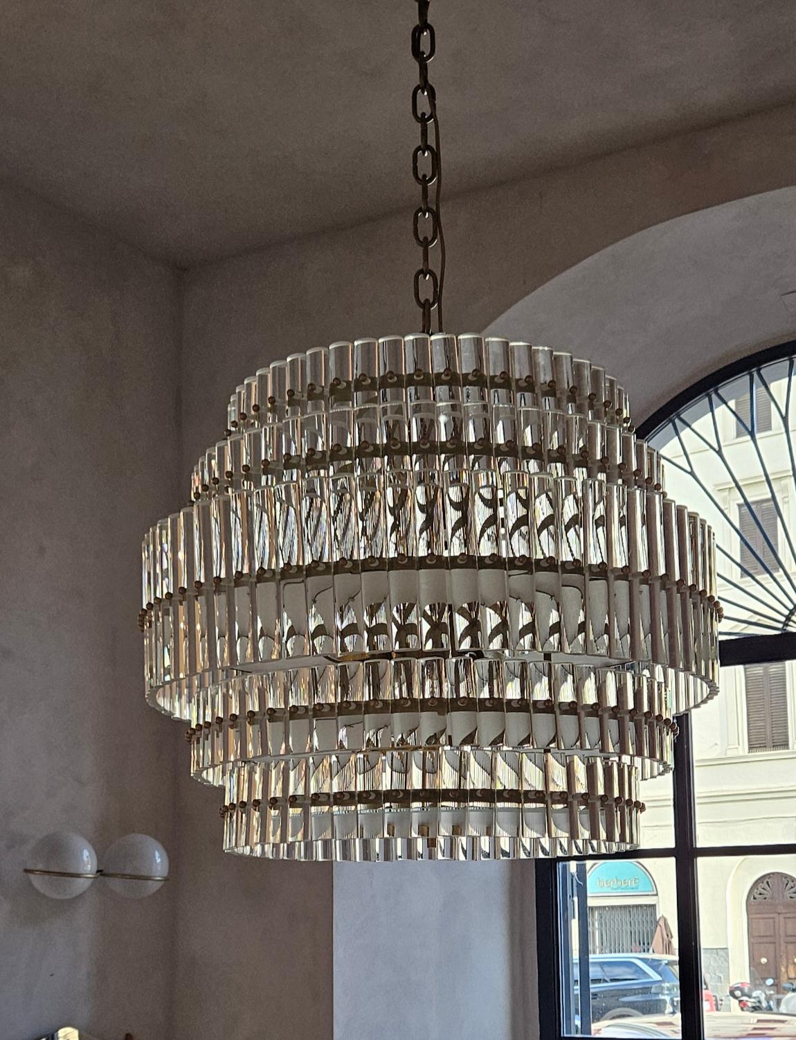 1970s Padova Chandelier in Murano Glass In Good Condition For Sale In Florence, Tuscany