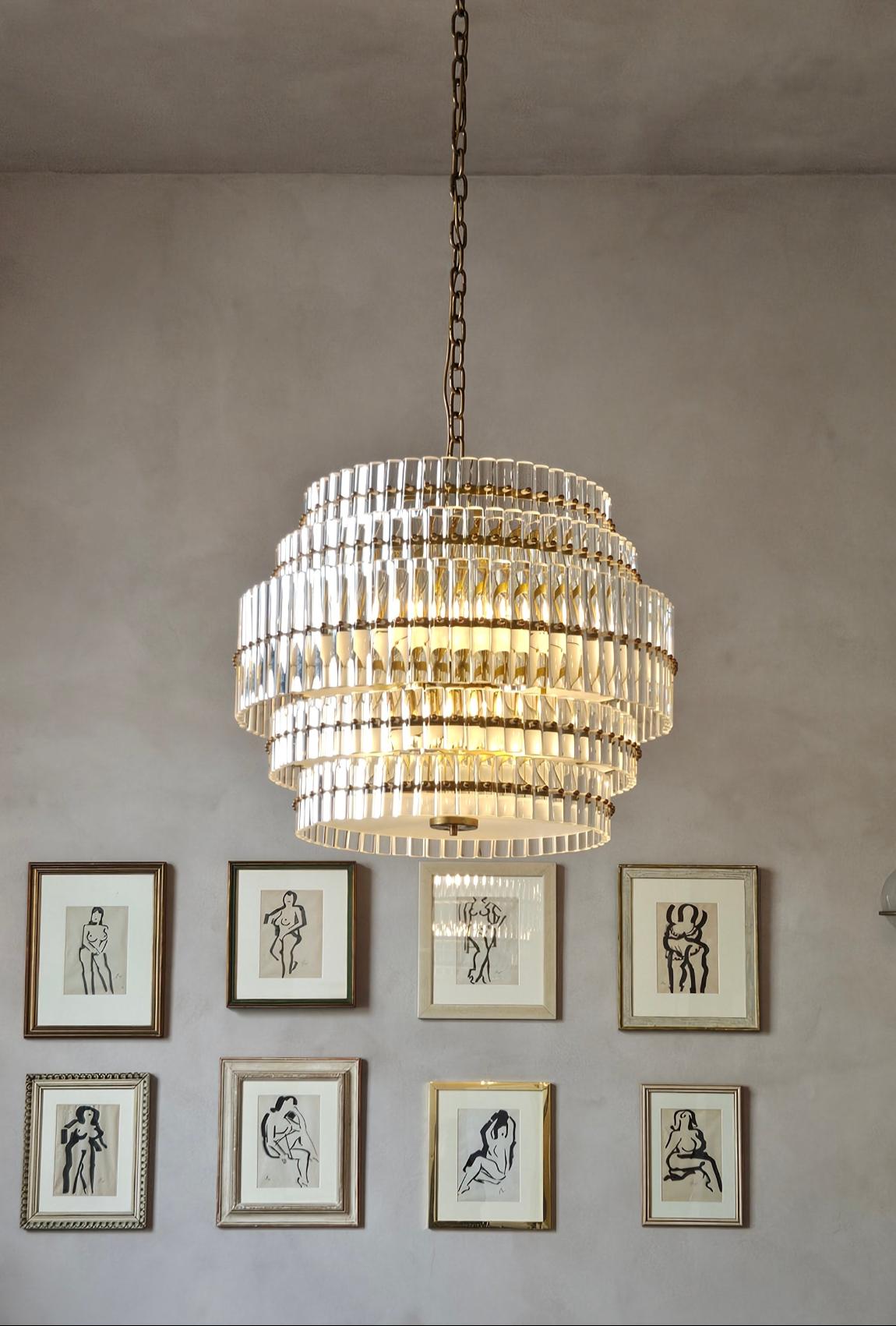 1970s Padova Chandelier in Murano Glass For Sale 3