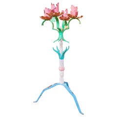 1970s Painted Iron Table Candlestick