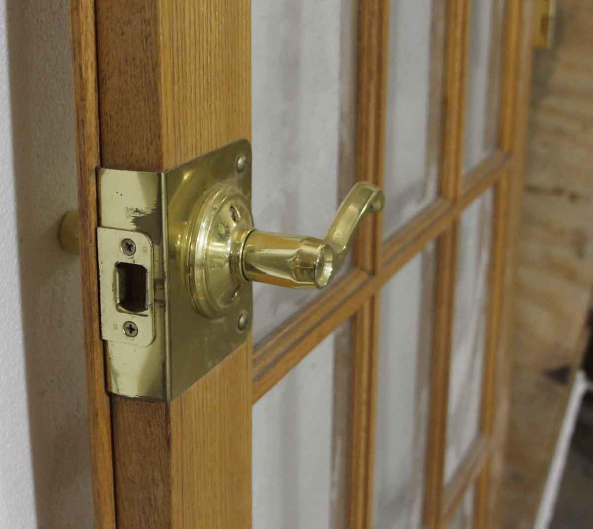 1970er Jahre Paar 15 Lite Wood French Doors (Ende des 20. Jahrhunderts)